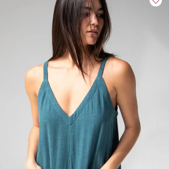 Natural Life Cream V-Neck Jumpsuit - Picture 6 of 8